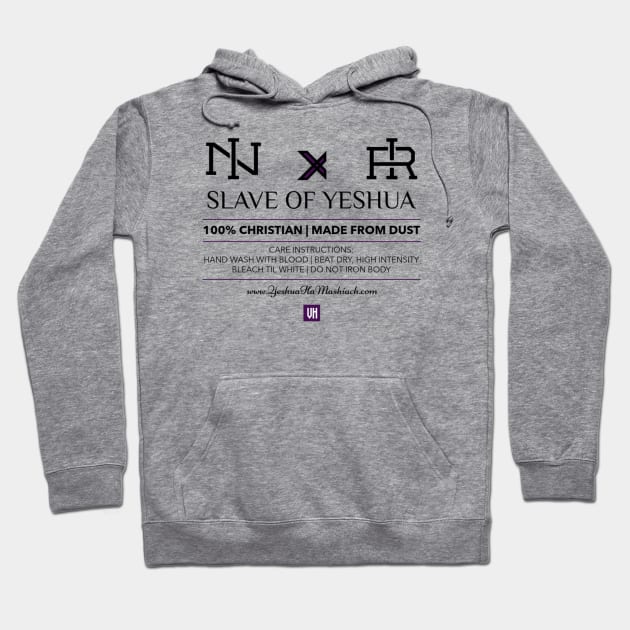 Yeshua: Care Instructions Hoodie by Slave Of Yeshua